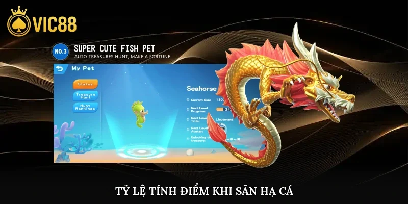 Tỷ lệ tính điểm khi săn hạ cá